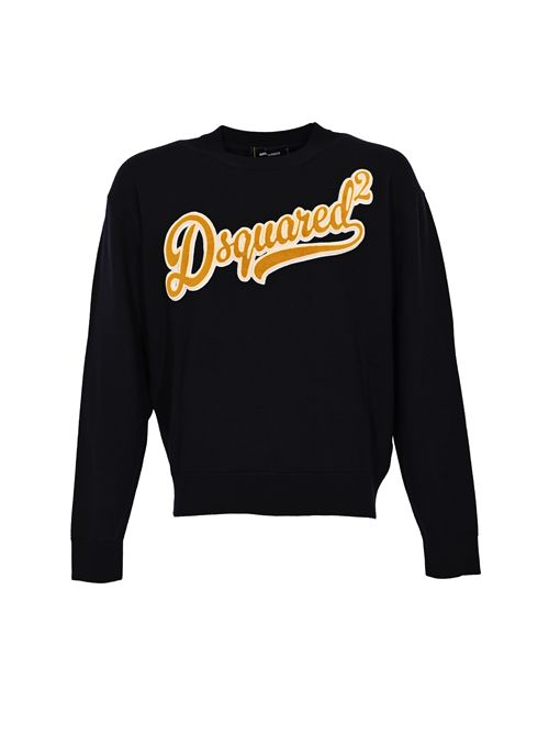 Maglia in lana con patch logo DSQUARED2 | S74HA1552 D13142477